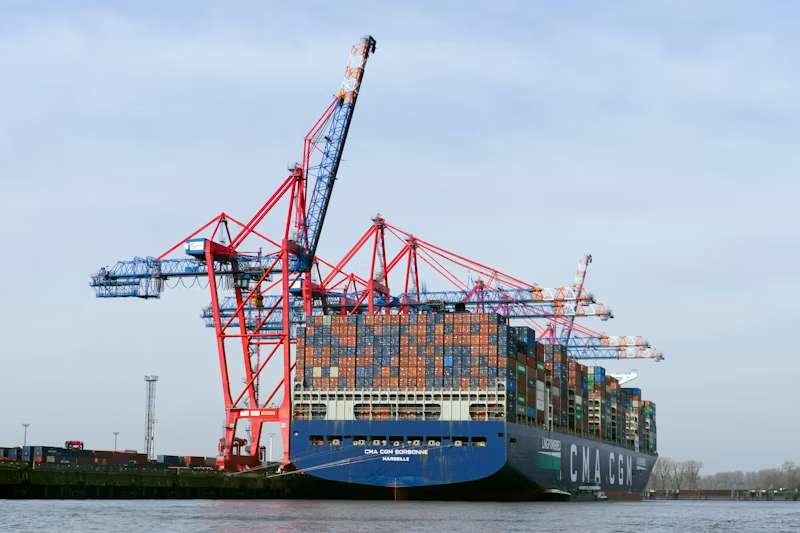 Cargo ship loaded with containers